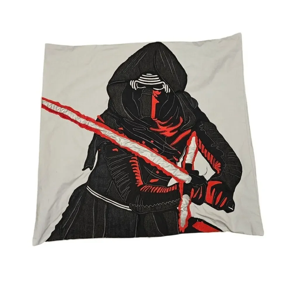 NEW Pottery Barn Kids Star Wars Kylo Ren Cotton 26x26 in Pillow Sham Gray